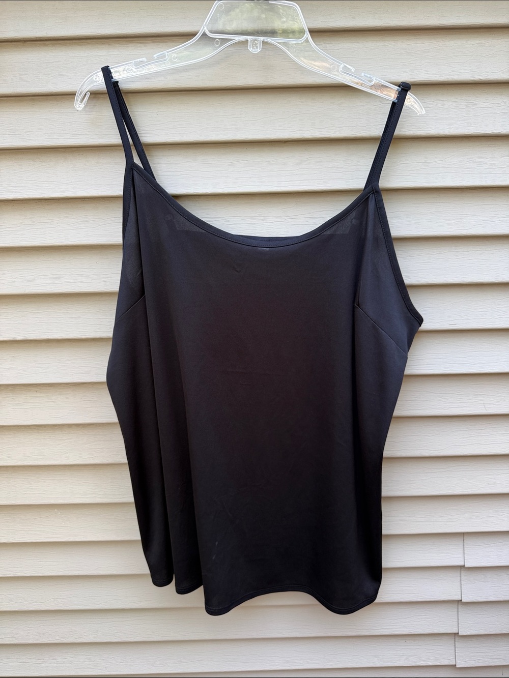 Everyday Black Spaghetti-Strap Camisole or under shirt Size 22-24